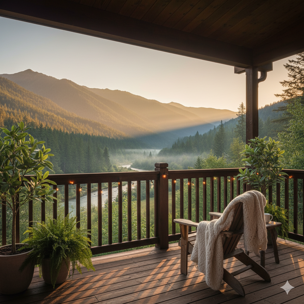 Mountain overlook view