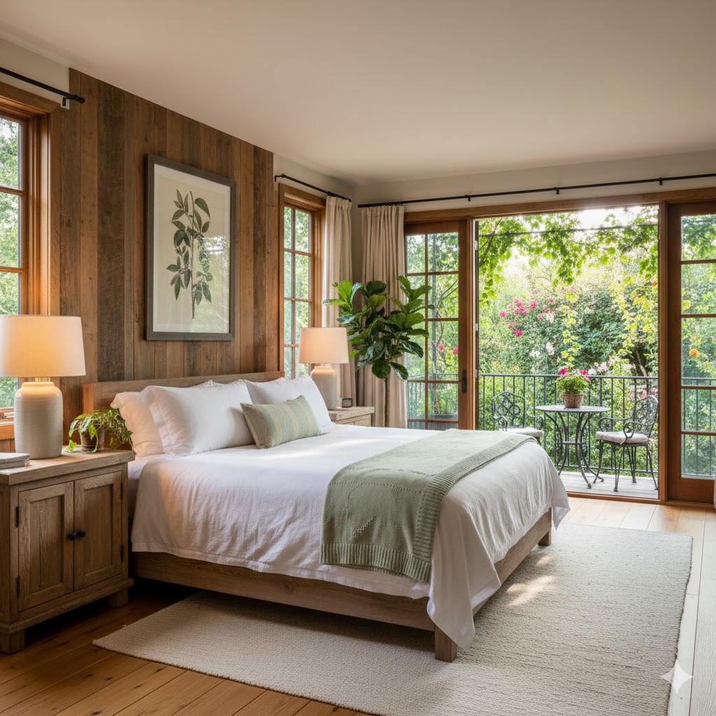 Garden Suite with king bed and balcony